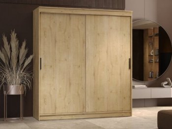 Шкаф-купе 2000 мм Гранд-1 ЛДСП, дуб вотан (Эра) в Заречном - zarechnyj.mebel-e96.ru