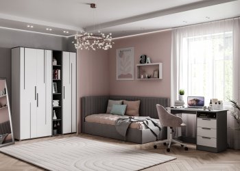 Набор детской мебели Грей модульный (МЛК) в Заречном - zarechnyj.mebel-e96.ru