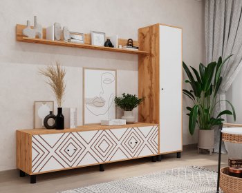 Стенка HYGGE комп.1 ромбы (Мама) в Заречном - zarechnyj.mebel-e96.ru