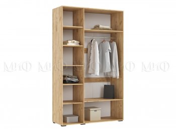 Шкаф 1350 мм Ирис с антресолью, крафт/белый (Миф) в Заречном - zarechnyj.mebel-e96.ru