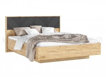 Кровать парящая Ирис крафт/графит с подсветкой (Миф) в Заречном - zarechnyj.mebel-e96.ru