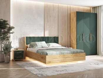 Кровать парящая Ирис крафт/грин (Миф) в Заречном - zarechnyj.mebel-e96.ru