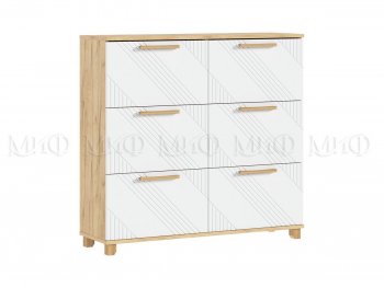 Обувница Ирис крафт/белый (Миф) в Заречном - zarechnyj.mebel-e96.ru