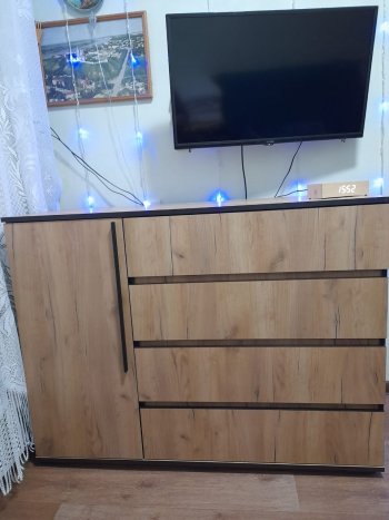 Комод 1 дверь 4 ящика (1200) Норд, дуб крафт (Миф) в Заречном - zarechnyj.mebel-e96.ru