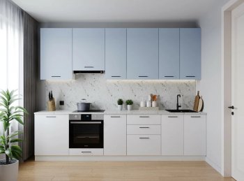 Кухонный гарнитур высокий Капри 3000 мм ЛДСП/МДФ (Санвут) в Заречном - zarechnyj.mebel-e96.ru