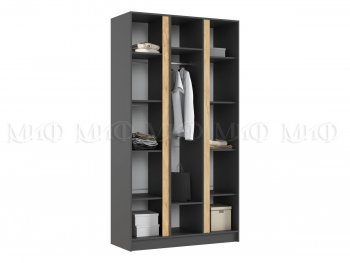 Шкаф 1200 мм 3-х ств. Келвин графит  (Миф) в Заречном - zarechnyj.mebel-e96.ru