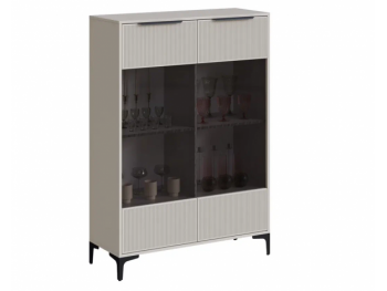 Шкаф со стеклом Кимберли кашемир (Handis) в Заречном - zarechnyj.mebel-e96.ru | фото