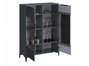 Шкаф со стеклом Кимберли графит (Handis) в Заречном - zarechnyj.mebel-e96.ru