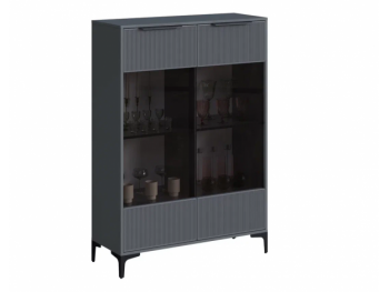 Шкаф со стеклом Кимберли графит (Handis) в Заречном - zarechnyj.mebel-e96.ru