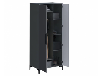 Шкаф 800 мм 2-створчатый Кимберли графит (Handis) в Заречном - zarechnyj.mebel-e96.ru