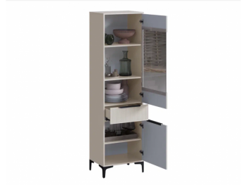 Пенал 550 мм со стеклом Кимберли кашемир (Handis) в Заречном - zarechnyj.mebel-e96.ru