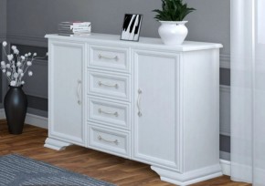 Комод 4ящ.+2дв. ГРАЦИЯ (лак) Белый (БМ) в Заречном - zarechnyj.mebel-e96.ru