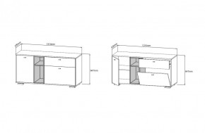 Комод ЛАНС К101, Дуб бунратти белый/Белый (ДСВ) в Заречном - zarechnyj.mebel-e96.ru