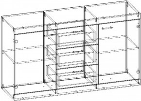 Комод Соната КС-1500 (Дуб сонома/Белый глянец) в Заречном - zarechnyj.mebel-e96.ru