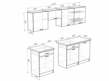 Кухонный гарнитур 2400 мм Кремона фисташка (Росток) в Заречном - zarechnyj.mebel-e96.ru