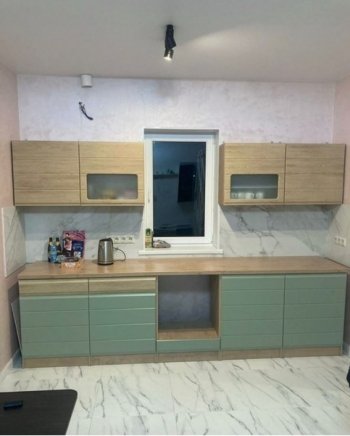 Кухонный гарнитур 3000 мм Кремона фисташка (Росток) в Заречном - zarechnyj.mebel-e96.ru