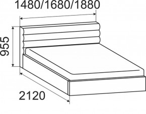 Кровать Альба с подъемным механизмом 1400*2000 в Заречном - zarechnyj.mebel-e96.ru