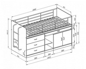 Кровать-чердак Дюймовочка-6 Белый в Заречном - zarechnyj.mebel-e96.ru