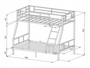 Кровать двухъярусная Гранада-1 140 Коричневый в Заречном - zarechnyj.mebel-e96.ru