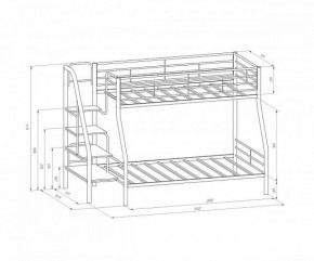 Кровать двухъярусная Толедо-1 Черный/Венге в Заречном - zarechnyj.mebel-e96.ru