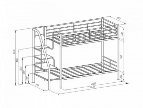 Кровать двухъярусная Толедо Черный/Венге в Заречном - zarechnyj.mebel-e96.ru