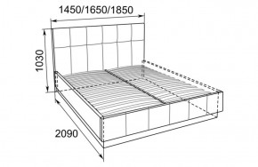 Кровать Локарно с латами 1400*2000 в Заречном - zarechnyj.mebel-e96.ru
