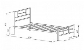 Кровать металлическая Кадис Белый в Заречном - zarechnyj.mebel-e96.ru