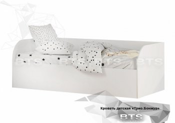 Кровать детская с подъемным механизмом Трио КРП-01 Белый (БТС) в Заречном - zarechnyj.mebel-e96.ru | фото