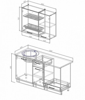 Кухонный гарнитур Лофт 1600 в Заречном - zarechnyj.mebel-e96.ru