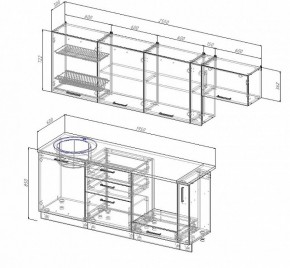 Кухонный гарнитур Лофт 2550 в Заречном - zarechnyj.mebel-e96.ru