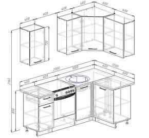 Кухонный гарнитур угловой Графика 2000х1200 в Заречном - zarechnyj.mebel-e96.ru