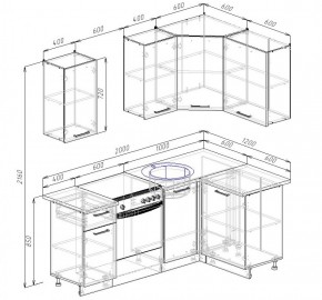 Кухонный гарнитур угловой Вегас 2000*1200 в Заречном - zarechnyj.mebel-e96.ru