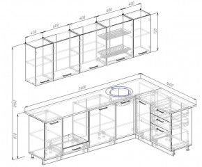 Кухонный гарнитур угловой Вегас 2600*1600 в Заречном - zarechnyj.mebel-e96.ru