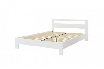 Кровать из массива Лана Белый Античный (БМ) в Заречном - zarechnyj.mebel-e96.ru