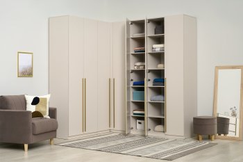 Гардеробная/шкаф 2200*1706 мм Ларго №3 Кашемир (Миф) в Заречном - zarechnyj.mebel-e96.ru