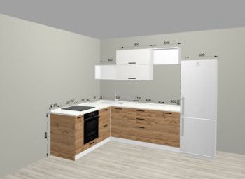Угловой кухонный гарнитур Санвут 1516х2100 мм в Заречном - zarechnyj.mebel-e96.ru