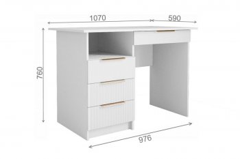 Стол Лавис СТД 1070.1 белый/белый софт (ДСВ) в Заречном - zarechnyj.mebel-e96.ru