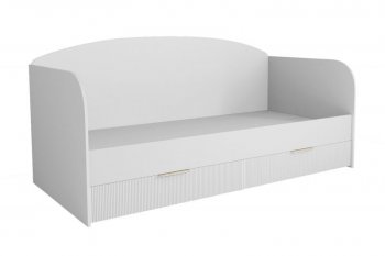 Кровать Лавис ДКД 2000.1 с ящиками белый софт (ДСВ) в Заречном - zarechnyj.mebel-e96.ru