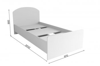 Кровать Лавис КРД 900.1 белый софт (ДСВ) в Заречном - zarechnyj.mebel-e96.ru