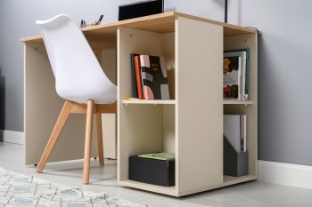 Стол письменный Лайт 12.163. сатин (Моби) в Заречном - zarechnyj.mebel-e96.ru