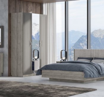 Кровать 1600 мм Лежер КР-311-16-16 дуб серый/велюр Missoni 18 (Сантан) в Заречном - zarechnyj.mebel-e96.ru