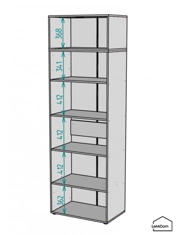 Шкаф с антресолью 800 мм Linnea MHR-2A-2 2450х800х510 (Графит-М 11.1.25) в Заречном - zarechnyj.mebel-e96.ru