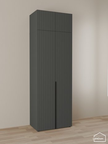 Шкаф с антресолью 800 мм Linnea MHR-2A-2 2450х800х510 (Графит-М 11.1.25) в Заречном - zarechnyj.mebel-e96.ru