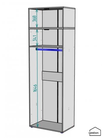 Шкаф с антресолью 800 мм Linnea MHR-2A-1 2450х800х510 (ДВ-М 11.1.25) в Заречном - zarechnyj.mebel-e96.ru