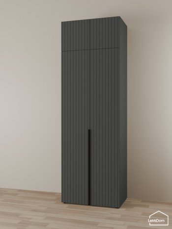 Шкаф с антресолью 800 мм Linnea MHR-2A-3 2450х800х510 (Графит-М 11.1.25) в Заречном - zarechnyj.mebel-e96.ru