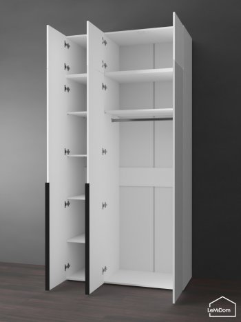 Шкаф с антресолью 1200 мм Linnea MHR-3A-1 2450х1200х510 (Белый-М 11.1.2) в Заречном - zarechnyj.mebel-e96.ru