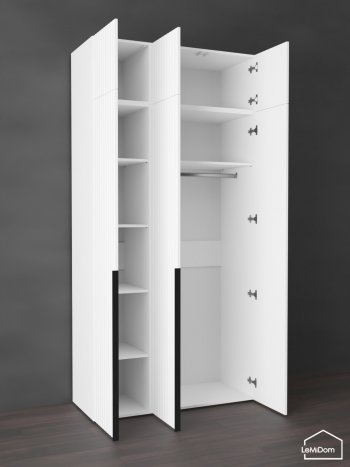 Шкаф с антресолью 1200 мм Linnea MHR-3A-1 2450х1200х510 (Белый-М 11.1.2) в Заречном - zarechnyj.mebel-e96.ru