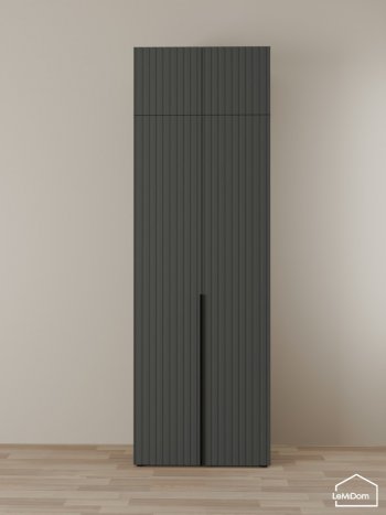 Шкаф с антресолью 800 мм Linnea MHR-2A-1 2450х800х510 (Графит-М 11.1.25) в Заречном - zarechnyj.mebel-e96.ru