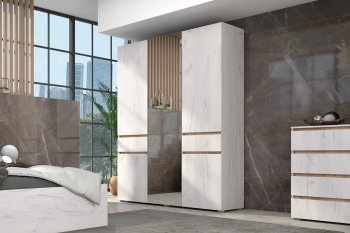 Спальный гарнитур Лиана золотой, модульный (Зарон) в Заречном - zarechnyj.mebel-e96.ru