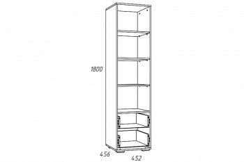 Стеллаж Лилу НМ 041.03 (Silva) в Заречном - zarechnyj.mebel-e96.ru